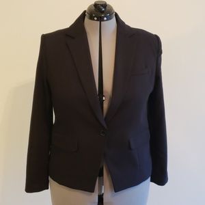 Black blazer with faux pockets petite